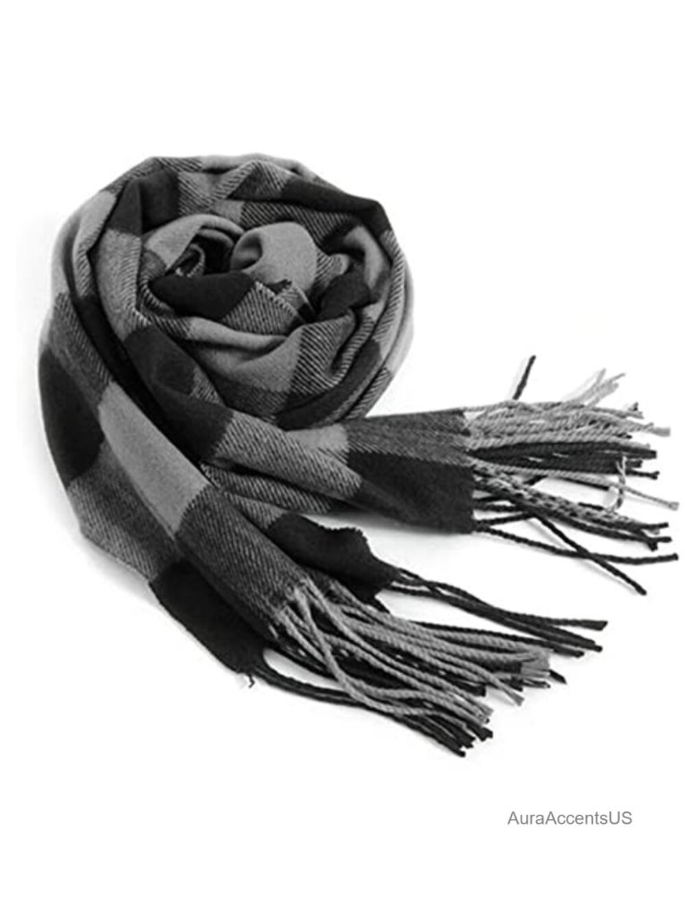 Classic Plaid Scarf Soft Warm Winter Neckwear 72x13 Faux Cashmere